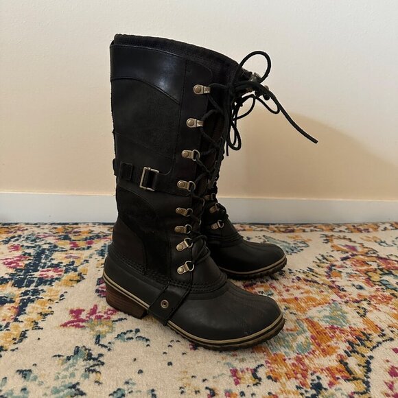 Sorel Womens Sorel Conquest Carly Boots Size 7.5 Waterproof Full Grain Leather - Picture 2 of 9